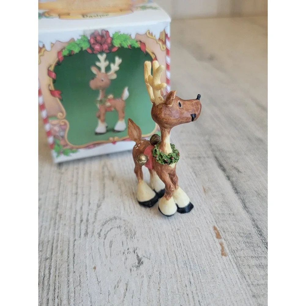 Enesco Dasher reindeer North Pole Village vintage accessory Xmas figure